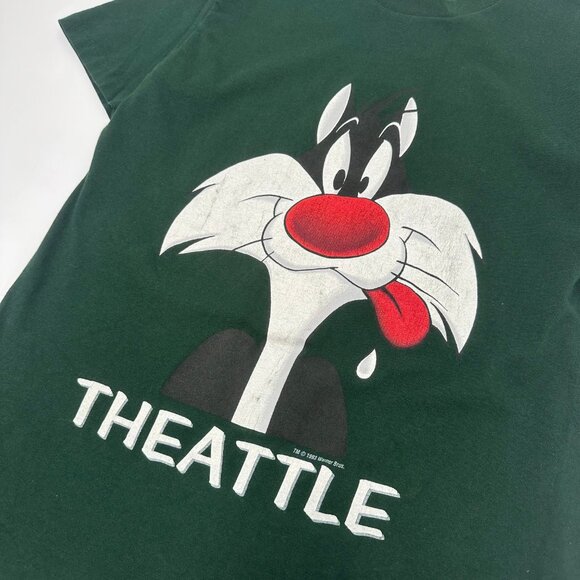 1993 Looney Tunes Sylvester Theattle Graphic Tee M - Picture 2 of 3